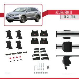 Acura RDX II 2013-2018 Arası ile uyumlu ACE-4 Ara Atkı Tavan Barı GRİ thumb 4
