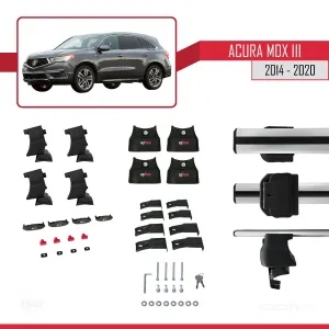 Acura MDX III (YD3) 2014-2020 Arası ile uyumlu ACE-4 Ara Atkı Tavan Barı GRİ thumb 4