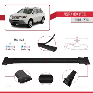 Acura MDX (YD2) 2007-2013 Arası ile Uyumlu FLY Model Ara Atkı Tavan Barı SİYAH 3 ADET BAR thumb 4