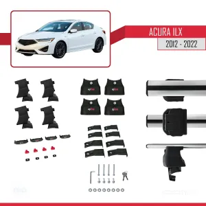 Acura ILX (DE1/2/3) 2012-2022 Arası ile uyumlu ACE-4 Ara Atkı Tavan Barı GRİ thumb 4