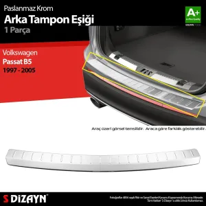 S-Dizayn VW Passat B5 Sw Krom Arka Tampon Eşiği 1997-2005Araca &Ouml;zel Krom Aksesuar
&Uuml;r&uuml;n &Ouml;zellikleri:Krom &uuml;r&uuml;nler ara&ccedil; &uuml;