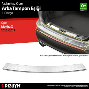 S-Dizayn Opel Mokka X Krom Arka Tampon Eşiği 2020 ÜzeriAraca &Ouml;zel Krom Aksesuar
&Uuml;r&uuml;n &Ouml;zellikleri:Krom &uuml;r&uuml;nler ara&ccedil; &uuml;ze
