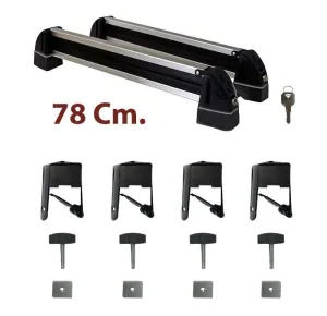 2'li Oto Kayak Snowboard Taşıyıcı Kilitli 78 cm Carub thumb 2