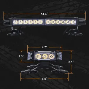 Çakar Lamba Çift Taraflı 30 Led Sarı-Sarı / Lapa524 thumb 4