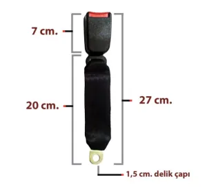 Emniyet Kemeri Otomatik 3 Nokta Kumaşlı Arka Takım thumb 2