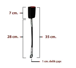 Oto Emniyet Kemeri Mavi 3 Nokta Otomatik Demir Kollu 1 Takım 2 Adet thumb 3