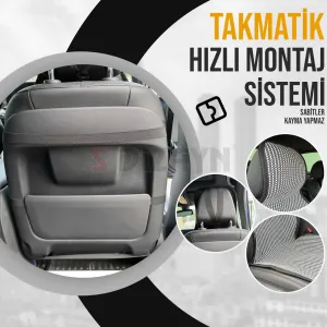 S-Dizayn Oto Koltuk Koruyucu Kılıf Füme Universal 2+1 Parça Ön Arka A+ Kalite thumb 2