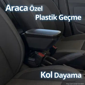 S-Dizayn Peugeot 208 2 Kol Dayama Kolçak Geçmeli ABS Gri 2019 Üzeri A+Kalite thumb 5