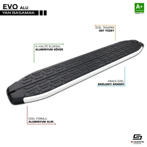 S-Dizayn Ssangyong Musso Evo Aluminyum Yan Basamak 203 Cm 2018 Üzeri thumb 1