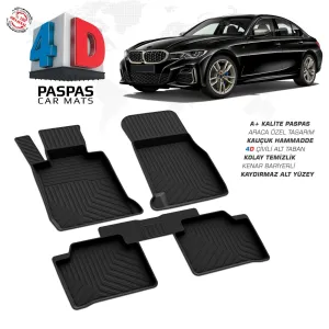 Bmw 3 Serisi G20 4D Araca Özel Havuzlu Kauçuk Paspas 2019 ve ÜzeriDRS Tuning kalitesiyle tanışın! Özel olarak BMW  model araçlar için üretilen bu ürün, otomobil
