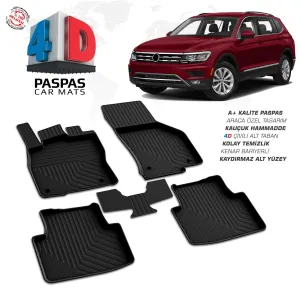 VW Passat B8 4D Araca Özel Havuzlu Kauçuk Paspas 2015 ve ÜzeriDRS Tuning kalitesiyle tanışın! Özel olarak Volkswagen  model araçlar için üretilen bu ürün, otomo