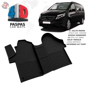 Mercedes Vito W447 4D Araca Özel Havuzlu Kauçuk Paspas 2014 ve ÜzeriDRS Tuning kalitesiyle tanışın! Özel olarak Mercedes W447 model araçlar için üretilen bu ürü