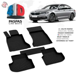 Bmw 5 Serisi G30 4D Araca Özel Havuzlu Kauçuk Paspas 2017 ÜzeriDRS Tuning kalitesiyle tanışın! Özel olarak BMW  model araçlar için üretilen bu ürün, otomobilini