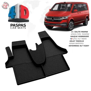 Transporter T6.1 4D Araca Özel Havuzlu Kauçuk Paspas 2019 Ve Üzeri