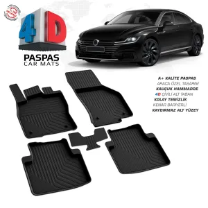 Arteon 4D Araca Özel Havuzlu Kauçuk Paspas 2017 Ve Üzeri