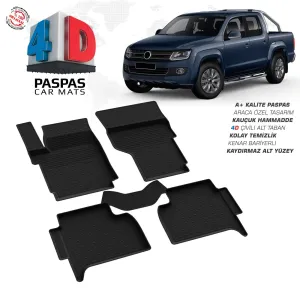 Amarok 4D Araca Özel Havuzlu Kauçuk Paspas 2010-2022