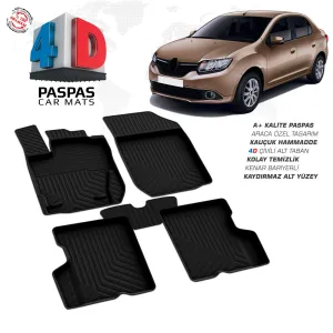 Renault Symbol 3 4D Araca Özel Havuzlu Kauçuk Paspas  2013 ve ÜzeriDRS Tuning kalitesiyle tanışın! Özel olarak Renault  model araçlar için üretilen bu ürün, oto