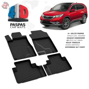 Honda CR-V 4D Araca Özel Havuzlu Kauçuk Paspas 2012-2018DRS Tuning kalitesiyle tanışın! Özel olarak Honda  model araçlar için üretilen bu ürün, otomobilinizin h