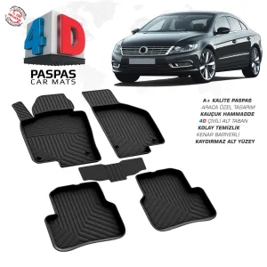 Passat CC 4D Araca Özel Havuzlu Kauçuk Paspas 2008 Model ve Üzeri