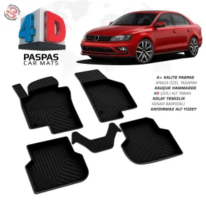 Jetta 4D Araca Özel Havuzlu Kauçuk Paspas 2011 Ve Üzeri