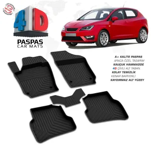 Seat Ibiza 4D Araca Özel Havuzlu Kauçuk Paspas 2009-2017DRS Tuning kalitesiyle tanışın! Özel olarak Seat  model araçlar için üretilen bu ürün, otomobilinizin ha