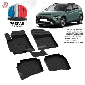 Hyundai Bayon 4D Araca Özel Havuzlu Kauçuk Paspas 2021 ÜzeriDRS Tuning kalitesiyle tanışın! Özel olarak Hyundai  model araçlar için üretilen bu ürün, otomobilin
