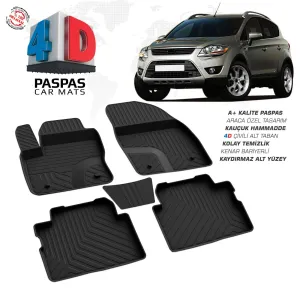 Ford Kuga 1 4D Araca Özel Havuzlu Kauçuk Paspas 2008-2013DRS Tuning kalitesiyle tanışın! Özel olarak Ford  model araçlar için üretilen bu ürün, otomobilinizin h