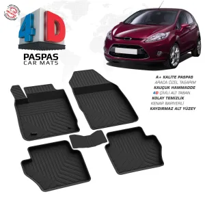 Ford Fiesta 4D Araca Özel Havuzlu Kauçuk Paspas 2009-2015DRS Tuning kalitesiyle tanışın! Özel olarak Ford  model araçlar için üretilen bu ürün, otomobilinizin h