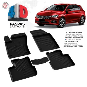 Fiat Egea HB 4D Araca Özel Havuzlu Kauçuk Paspas 2015 ÜzeriDRS Tuning kalitesiyle tanışın! Özel olarak Fiat  model araçlar için üretilen bu ürün, otomobilinizin