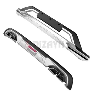 S-Dizayn Hyundai Tucson Ön ve Arka Tampon Koruma Difüzör Seti 2019-2021 A+ Kalite thumb 3