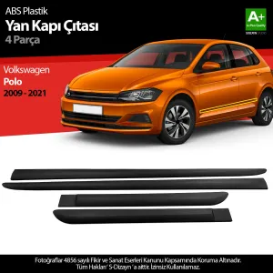 S-Dizayn VW Polo ABS Plastik Yan Kapı Koruma Çıtası 2009-2021 A+ Kalite thumb 1