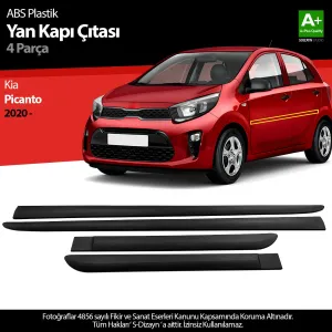 S-Dizayn Kia Picanto ABS Plastik Yan Kapı Koruma Çıtası 2020 Üzeri A+ Kalite thumb 1