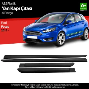 S-Dizayn Ford Focus ABS Plastik Yan Kapı Koruma Çıtası 2011 Üzeri A+ Kalite thumb 1
