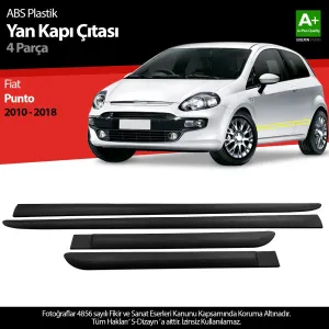 Fiat Punto 2010-2018 (199) uyumlu ABS Plastik Yan Kapı Koruma Çıtası 2010-2018 A+ Kalite modelleri DRS Tuning'de. Kaliteli malzeme, hızlı kargo ve güvenli