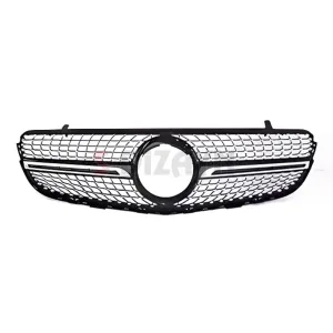 S-Dizayn Mercedes GLC X253 Ön Panjur Parlak Siyah Piano Black Diamond Model 2015-2019 thumb 3