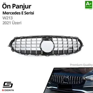S-Dizayn Mercedes E-Class W213 Ön Panjur Krom GTR Model 2021 Üzeri thumb 2