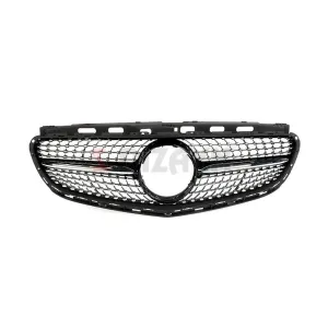 S-Dizayn Mercedes E-Class W212 Ön Panjur Parlak Siyah Piano Black Diamond Model 2014-2016 thumb 3