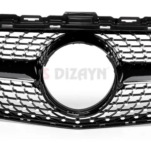 S-Dizayn Mercedes C-Class W205 Ön Panjur Parlak Siyah Piano Black Diamond Model 2015-2018 thumb 5
