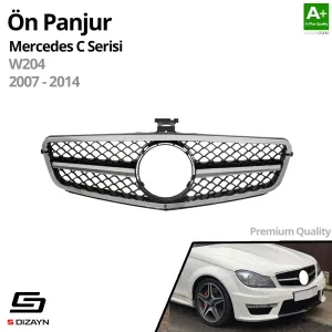 S-Dizayn Mercedes C-Class W204 Ön Panjur Krom AMG Model 2007-2014 thumb 2