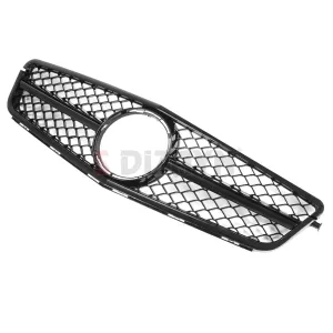 S-Dizayn Mercedes C-Class W204 Ön Panjur Parlak Siyah Piano Black AMG Model 2007-2014 thumb 5