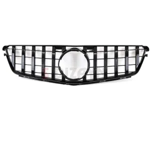 S-Dizayn Mercedes C-Class W204 Ön Panjur Parlak Siyah Piano Black GTR Model 2007-2014 thumb 3