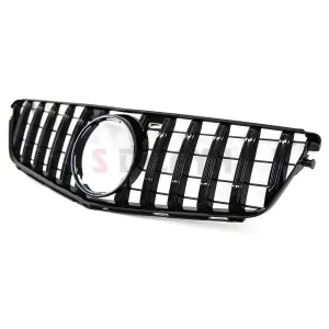 S-Dizayn Mercedes C-Class W204 Ön Panjur Parlak Siyah Piano Black GTR Model 2007-2014 thumb 4