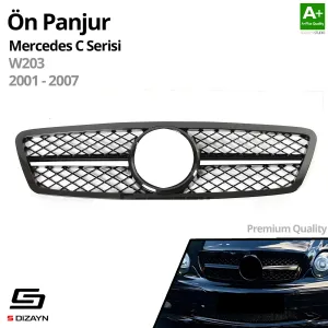 S-Dizayn Mercedes C-Class W203 Ön Panjur Krom AMG Model 2001-2007 thumb 2