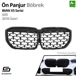 S-Dizayn Bmw X5 G05 Ön Panjur Böbrek Parlak Siyah Piano Black Diamond Model 2018 Üzeri thumb 2