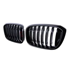 S-Dizayn Bmw X4 G02 Ön Panjur Böbrek Parlak Siyah Piano Black Düz Model 2018 Üzeri thumb 4