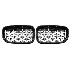 S-Dizayn Bmw X3 F25 Ön Panjur Böbrek Parlak Siyah Çerçeveli Krom Diamond Model 2011-2013 thumb 3