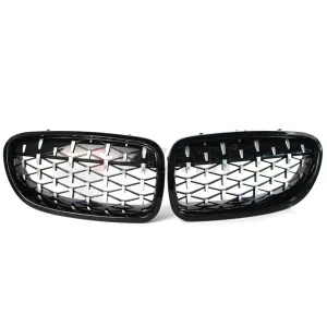S-Dizayn Bmw 5 Serisi F10/F11/F18 Ön Panjur Böbrek Parlak Siyah Çerçeveli Krom Diamond Model 2010-2016 thumb 3