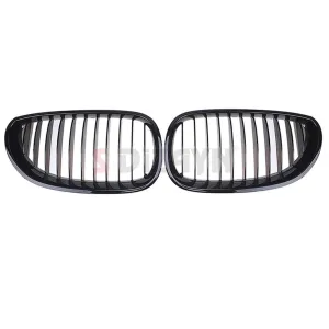 S-Dizayn Bmw 5 Serisi E60/E61 Ön Panjur Böbrek Parlak Siyah Piano Black Düz Model 2003-2009 thumb 3