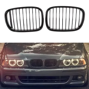 BMW 5 Serisi 1995-2004 (E39) uyumlu E39 Ön Panjur Böbrek Parlak Siyah Piano Black Düz Model 1996-2003 modelleri DRS Tuning'de. Kaliteli malzeme, hızlı kargo ve