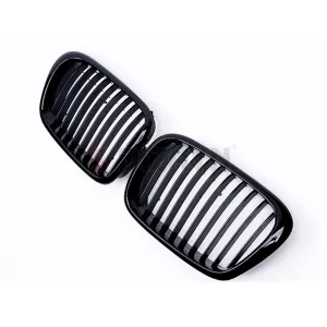 S-Dizayn Bmw 5 Serisi E39 Ön Panjur Böbrek Parlak Siyah Piano Black Düz Model 1996-2003 thumb 4